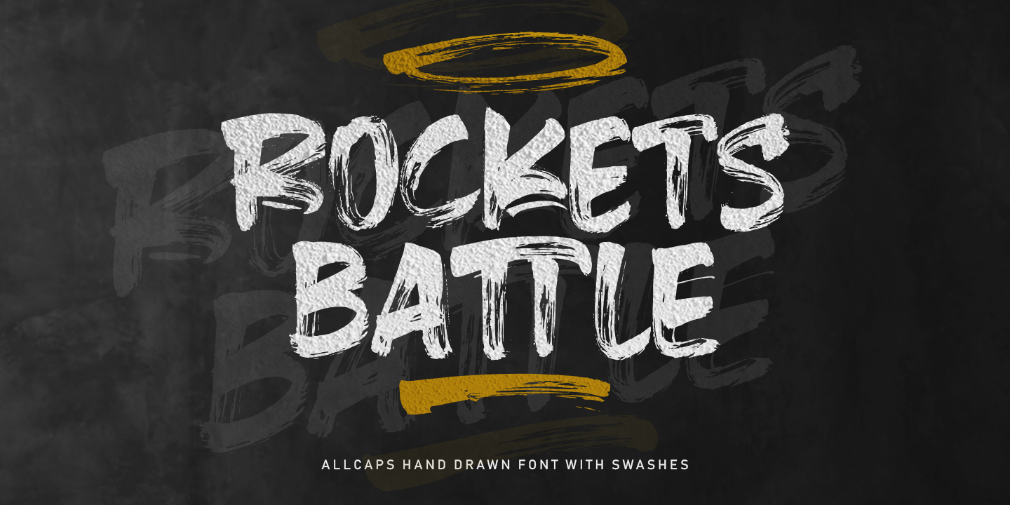 Przykład czcionki Rockets Battle Slant